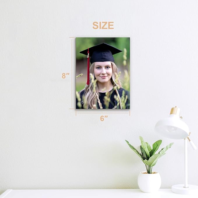 Custom Graduation Canvas Prints with Your Photos,Graduation Decorations, Personalized Graduation Canvas Wall Art Gifts Idea for Daughter, Son, Sibling or Friend (6" X 8")