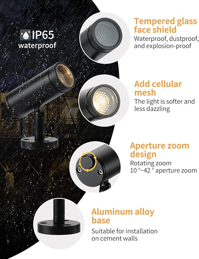 LED Modern Outdoor Wall Lights, Exterior Lighting, 7W Black Exterior Wall Lighting, 400LM Wall Sconces, Waterproof IP65 Porch Light for House Patio Garage Garden CRI 90