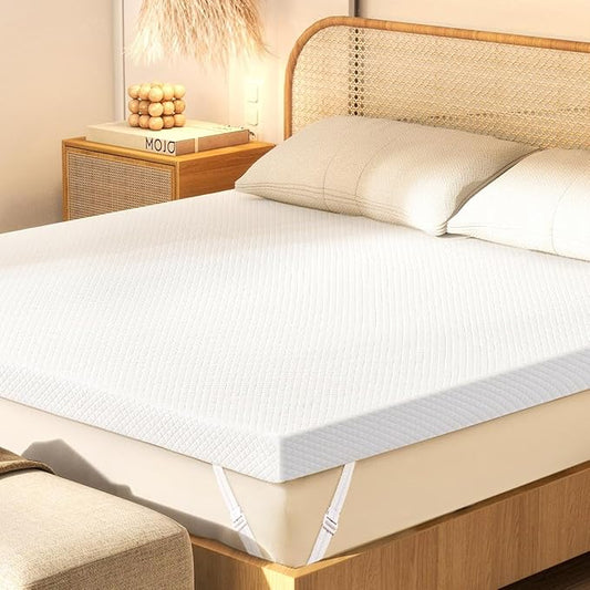 3 Inch Memory Foam Mattress Topper Queen Size, 2 Inch Cooling Egg Crate Gel Memory Foam Plus 1 Inch High Density Gel Bed Topper