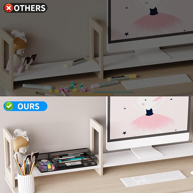 Desk Drawer Organizer Tray, Office Drawer Organizer, Workspace Organizers, Suitable for Tools, Pencils, Office Supplies Storage (Black)