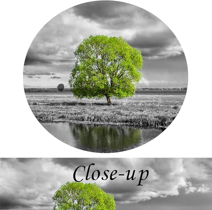 KREATIVE ARTS Canvas Wall Art Paintings Green Tree Landscape in Black and White Modern Giclee Framed Artwork Pictures for Living Room Decoration 40x20inch