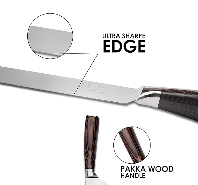 Professional Japanese Chef Knife - Pro Kitchen Knife 8 Inch Chef's Knives High Carbon Stainless Steel Sharp Paring with Ergonomic & Stylish Handle, Magnetic Gift Box Useful Kitchen Gadgets