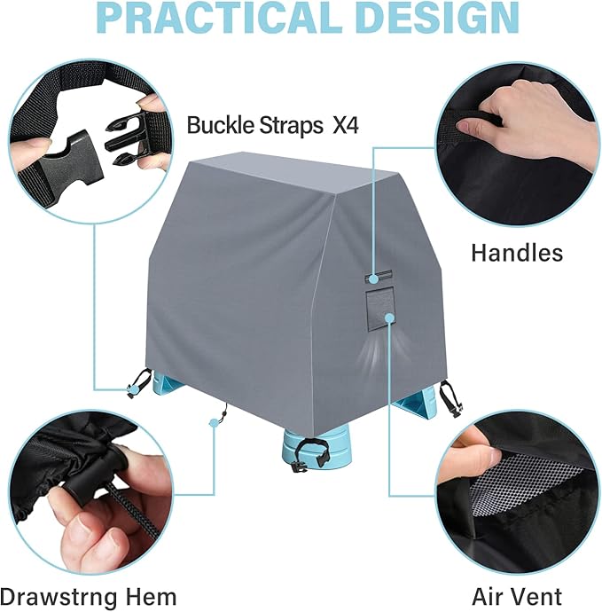 Kovshuiwe Kids Water Table Cover for Step2 Rain Showers Splash Pond Water Table - 420D Waterproof, Dust Proof, Anti-UV Outdoor Toys Cover