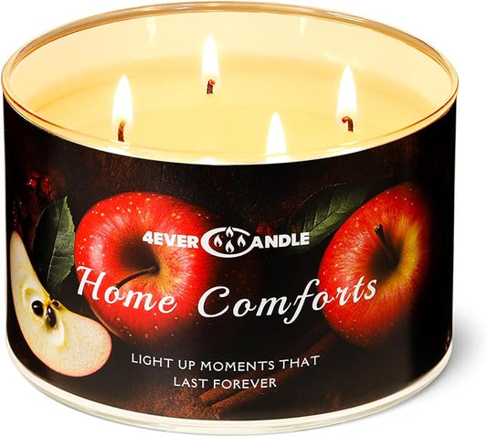 4-Wick Scented Candle - 18oz Soy Wax Blend Candle Over 50Hrs Long-Lasting Fragrance, Home Decor and Housewarming Gifts, Home Comforts