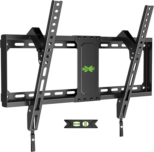 USX MOUNT Tilting TV Wall Mount for Most 37"-90" Flat Curved Screen Television, TV Bracket with Max VESA 600x400mm up to 132lbs, Low Profile Tilt Mount for 16", 24" Stud