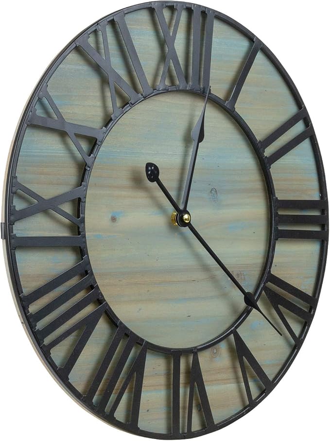 Sorbus 16-Inch Large Wall Clock - Centurian Roman Numeral Style - Modern Home Decor - Metal Wood Decorative Analog Clock
