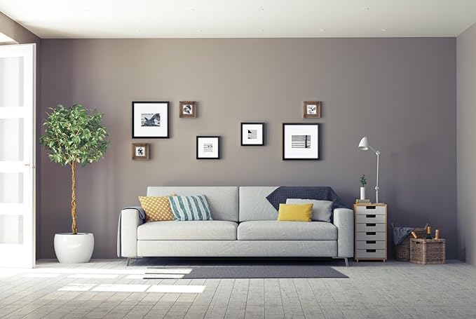 RPJC 4x4 inch Picture Frame Made of Solid Wood High Definition Glass for Wall Mounting Photo Frame Rustic White