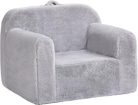 Toddler Chair Plush Kids Couch, Comfy Kids Sofa Toddler Lounger Chair for Bedroom, Convertible Toddler Couch for Girls and Boys, Reading Chair for Kids