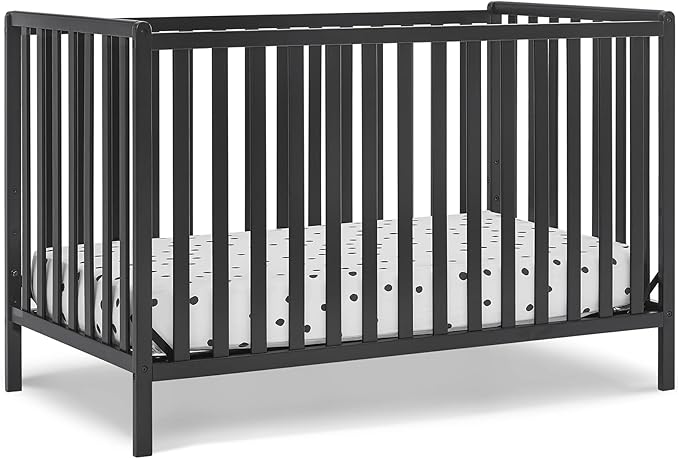 Delta Children Heartland 4-in-1 Convertible Crib, Black