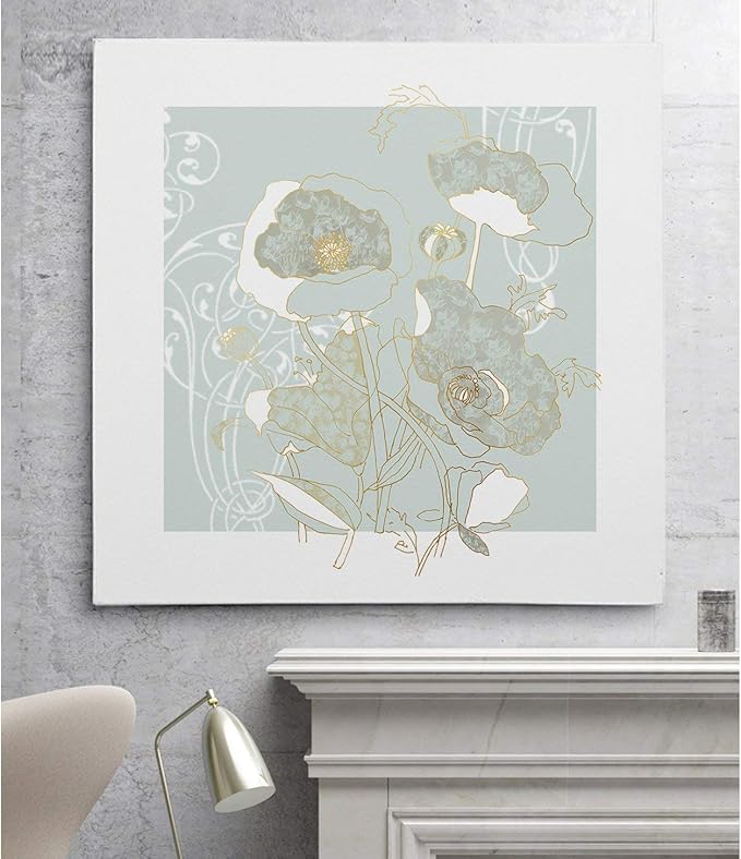 Wexford Home Filigree Floral Gallery Wrapped Canvas Wall Art, 32x32 (HAC17-18247-3232)