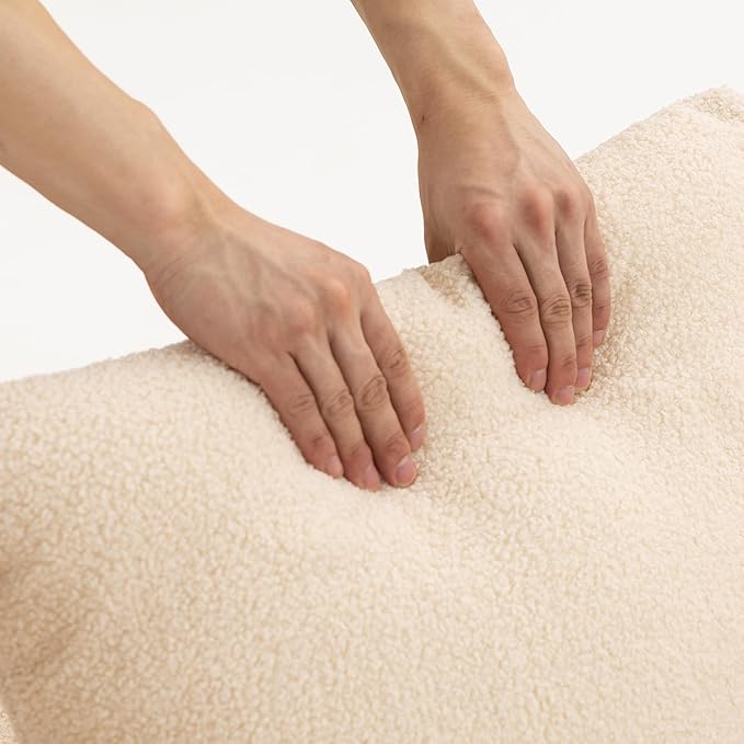 KEIKI L-Shape Cloud Sectional Sofa, 96” Modern Modular Boneless Couch with Left Chaise Lounge, Upholstered Couches for Living Room Bedroom, Beige