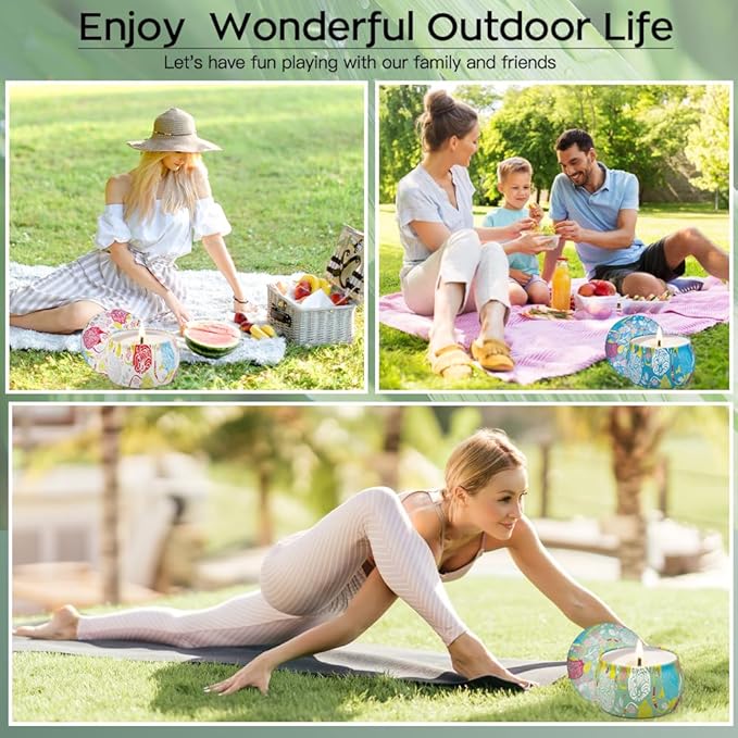 Citronella Candles Outdoor, 12Pack 52.8oz Natural Soy Wax Scented Citronella Candle Set up to 360 Hours Burning, Fresh Citronella Oil Infused for Indoor Outdoor, Camping, Garden, Patio, Yard, Balcony