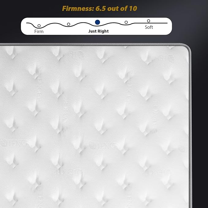 inight Queen Mattress 12 Inch, Individual Wrapped Pocket Springs Zoned Hybrid Mattress with Gel Memory Foam, Ergonomic Pressure Relief, Enhanced Edge Support, Breathable Comfort Night, 365-Night Trial