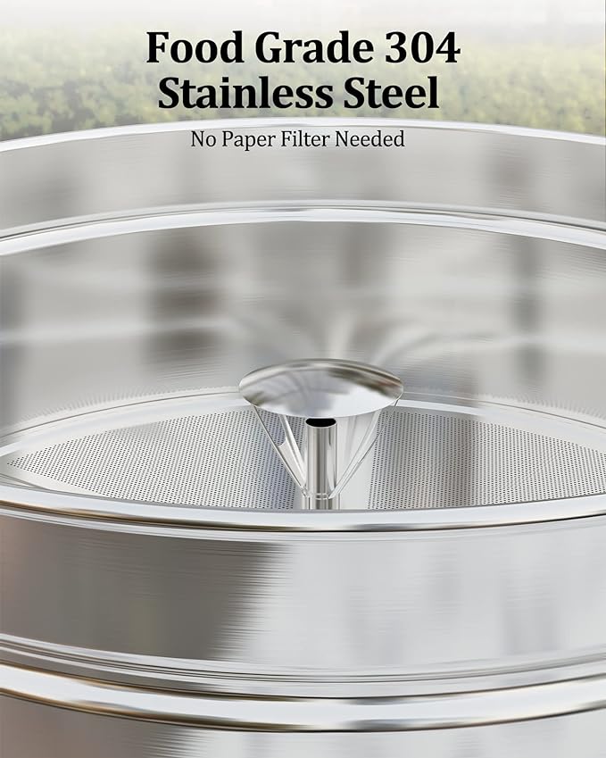 Coffee Urn 120 Cup, Stainless Steel Commercial Coffee Maker 18L/4.8 Gal Electric Hot Beverage Dispenser Large Hot Water Dispenser Coffee Dispenser Hot Water Urn For Business, Catering, Party