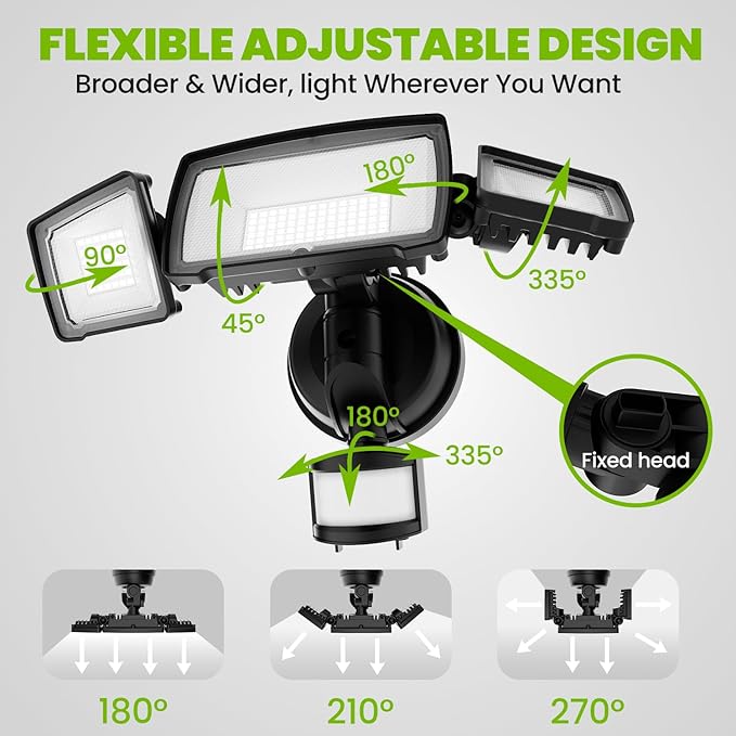 MAGAGUVU 100W Flood Lights Outdoor, 9000lm Bright LED Work Light with Plug, 6500K Daylight White LED Flood Lighting, IP66 Waterproof Security Yard Lights for Yard Garage Stadium