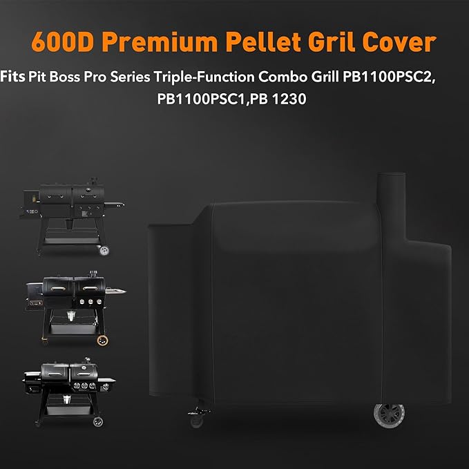 Heavy-Duty Grill Cover Compatible with Pit Boss 1100 Pro Series 1260 Triple-Function Combo Grill PB1100PSC2, PB1100PSC1, Sportsman 1230, Competition 1230CS1, Navigator 1230G Wood Pellet Grill