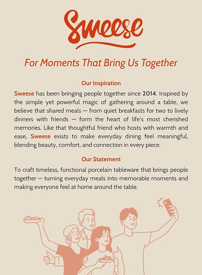 Sweese porcelain bowls 18 oz set of 6 - versatile for soup, cereal, fruit, rice - microwave dishwasher safe, oven proof vibrant mixed colors