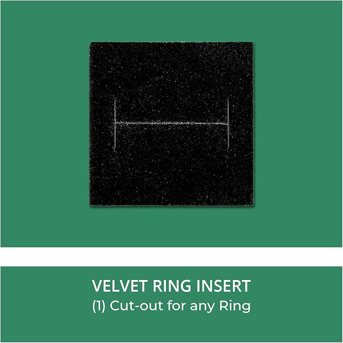 TheDisplayGuys - 24-Pack Cardboard Kraft Paper Jewelry Gift Boxes w. Velvet Padding - Ring - Matte Black - Square (1.5" x 1.5" x 1.5")