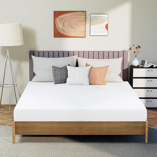 Neo Sleep 6 Inch Queen Cooling Gel Memory Foam Mattress Medium Firm CertiPUR-US Certified Foam, Mattress in a Box Enhanced Pressure Relief Removable Soft Cover No Fiberglass (Queen, 6 in)