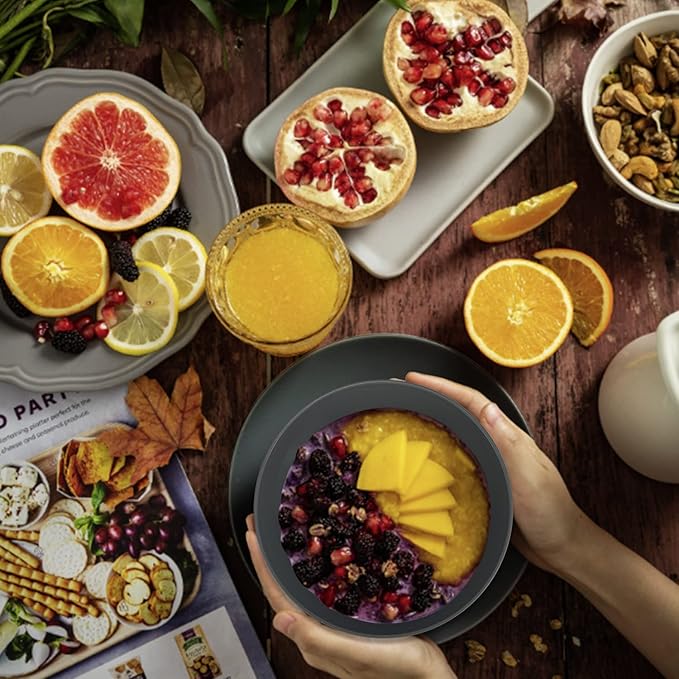 Wheat Straw Bowl Sets,6 PCS Unbreakable Cereal Bowl 50 OZ,Microwave and Dishwasher Safe Bowls,Super Big Bowl Sets BPA Free Big Bowl for Serving Cereal,Oatmeal and Salad (Deep Gray)