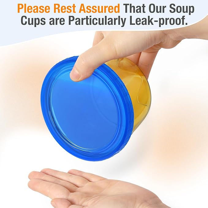 Freezer Storage Containers 6 Pack-16 Oz Deli Containers with Lids BPA Free Microwave and Dishwasher Safe,Food Storage Containers with Lids,Soup Containers for Oats/Salad