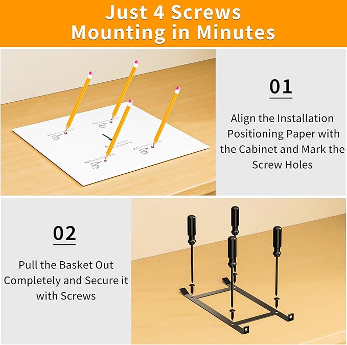 RCHYFEED Spice Organization for Cabinet,2 Tier Pull out Spice Rack Organizer for Inside Cabinets & Pantry, Slide out Heavy Duty Spice Shelf Rack for Kitchen Seasoning (11.5" Wx10.5 Dx9.5 H)