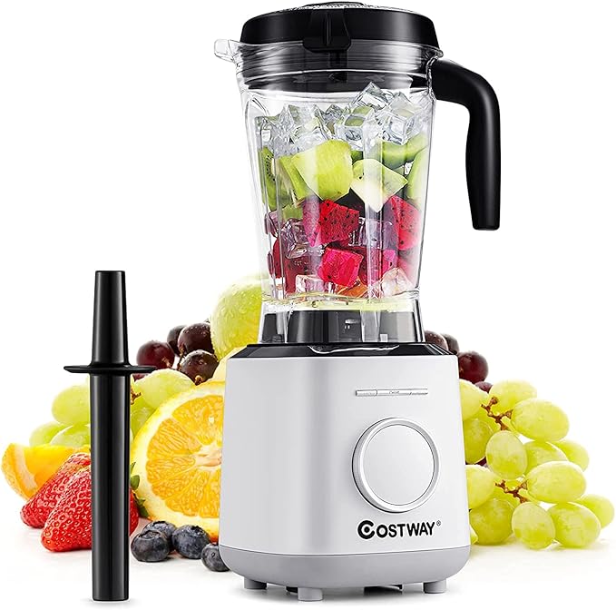 COSTWAY Professional Countertop Blender, 6 Pre-Setting Programs & 10 Speed Control, Smoothies Crushing Maker with 64oz Tritan BPA-Free Pitcher & Built-in Timer, Tamper, 1500W