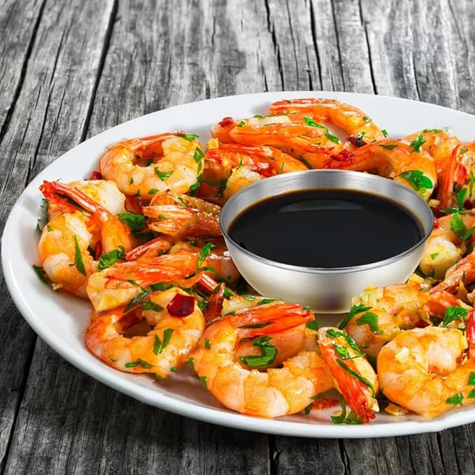 12 Pack 3.5inch Stainless Steel Sauce Dishes Mini Individual Saucers Bowl Round Seasoning Dishes Sushi Dipping Bowl Appetizer Plates, Sliver