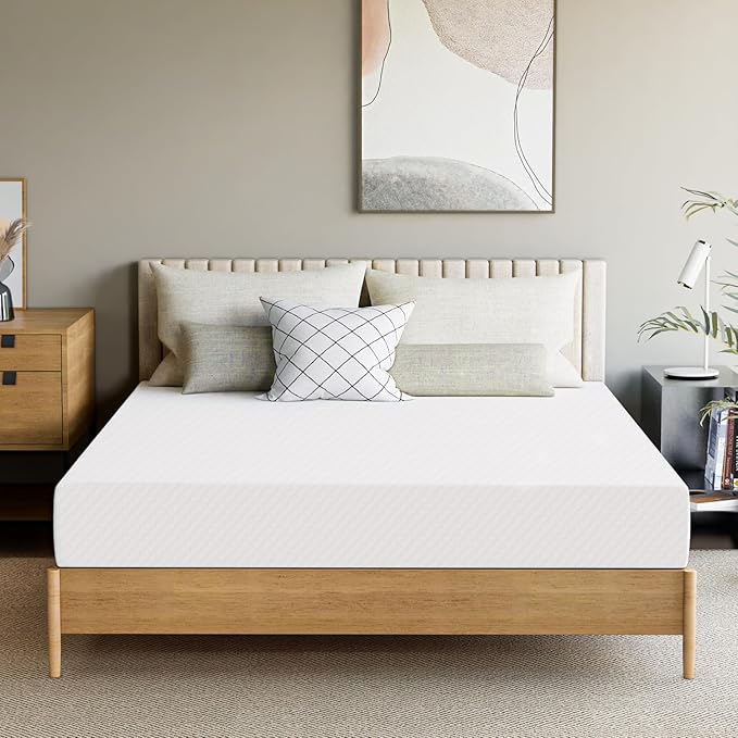 GAESTE 8 Inch Queen Cooling Gel Memory Foam Mattress for Cool Sleep Medium Firm CertiPUR-US Certified Foam, Mattress in a Box Pressure Relief Removable Cover No Fiberglass (Queen, 8 in)