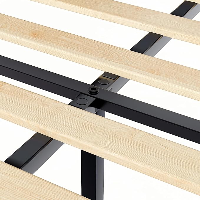 Twin Bed Frame with Headboard, Boucle Bed Frame, Soft Upholstered Platform Cloud Bedframe with Footboard, Solid Wood Legs, Solid Wooden Slats Support, No Box Spring Required, Easy Assembly