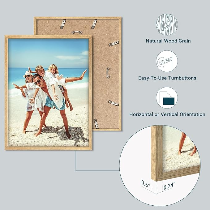 wall26 Custom Framed Poster Wall Art for Living Room, Bedroom Canvas Prints for Home Decoration Ready to Hang - 12"x16" Natural