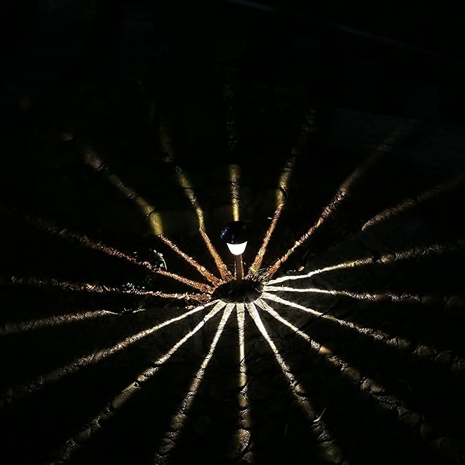 Solar LED Outdoor Lights 8-Pack Stainless Steel Pathway Landscape Lights for Outdoor Path Patio Yard Deck Driveway and Garden, (Silver)