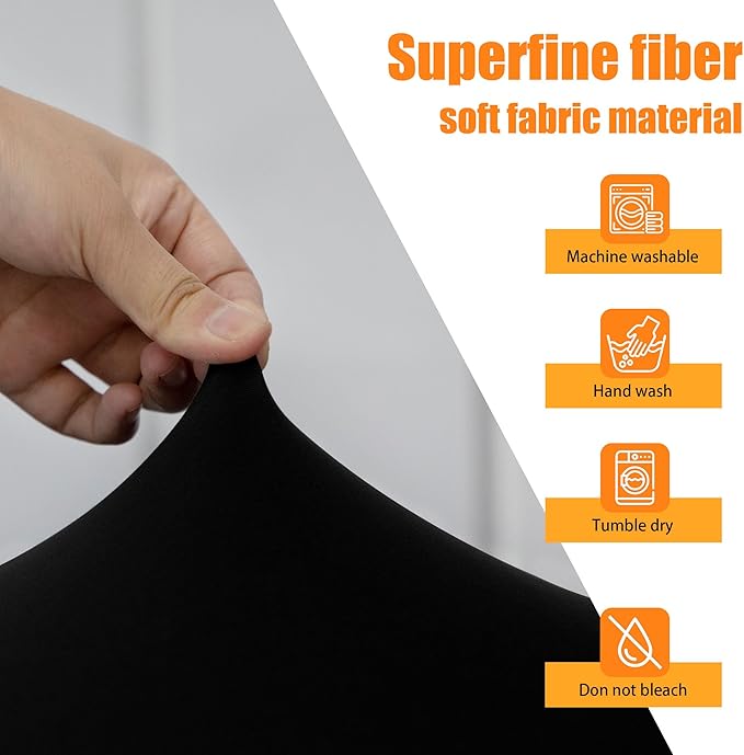 Rv Dinette Cushion Covers,Printing Stretchable Camper Cushion Cover,RV Cushion Slipcover,Rv Couch Cover Replacement for RV Camper Car Bench,2 Backrest Covers and 2 Bench Covers (Black)