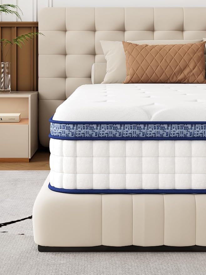 Full Mattress, 12 Inch Hybrid Mattress in a Box, Memory Foam and Individual Pocket Springs, Medium Firm Comfort, Motion Isolation, Ideal for All Sleep Positions, CertiPUR-US Certified