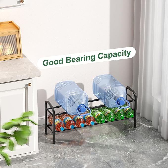 2-Tier Shoe Rack for Closet, Expandable Metal Shoe Organizer, Adjustable Shoe Shelf Storage Organizer, Standing Shoe Rack for Entryway Closet Doorway