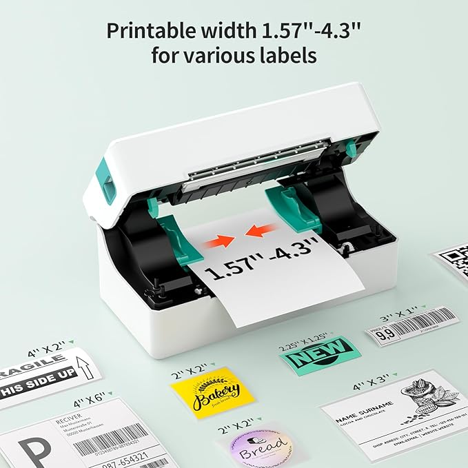 Rongta Thermal Shipping Label Printer, Bluetooth Wireless 4x6 Sticker Label Maker for Package, Compatible with Windows, Mac, Android & iPhone, Used for Business of Amazon, Ebay, Etsy, Shopify UPS