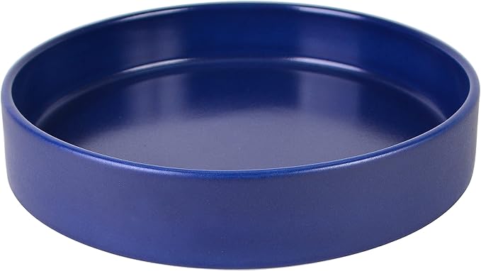 222 Fifth Kaden 12-Piece Blue Porcelain Dinnerware Set – Service for 4, Plate & Bowl Set, Contemporary Design, for Everyday Dining & Entertainment, Microwave & Dishwasher Safe