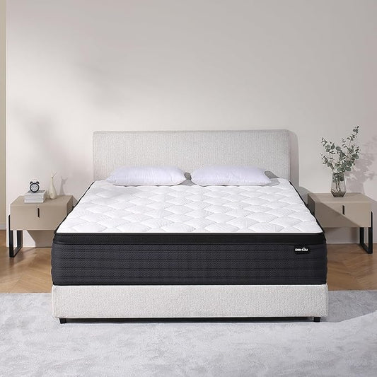 Twin Size Mattress, 10 Inches Hybrid Memory Foam Twin Mattress in a Box, Pressure Relief, Medium Firm, CertiPUR-US