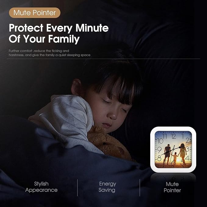 Custom Wall Clock, Personalized Wall Clock with Photo/Image Text Non-Ticking Clock Silent Customized Digital Wall Clocks Customized Gift for Living Room Kitchen Bathroom Home Decor