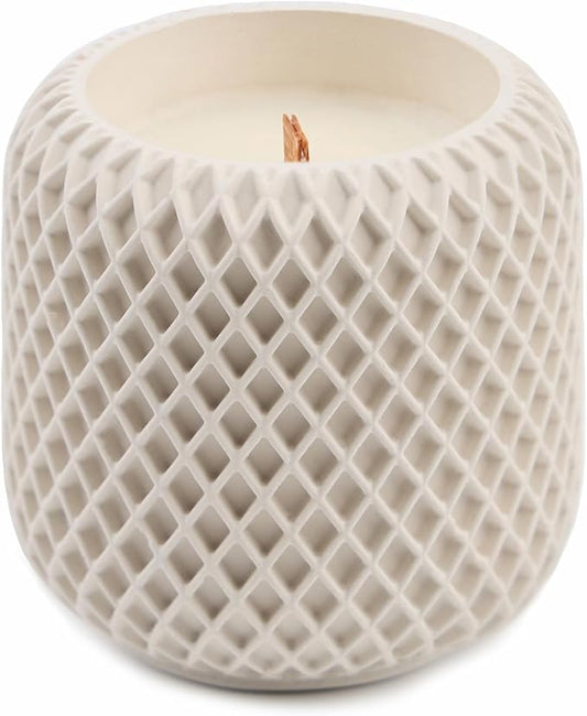 Scented Candles - Luxury Concrete Jar Candle for Home Scented, Soy Wax Candle - Relaxation Gift for Women, Premium Room Décor, Non-Toxic, Great Idea for Gifts (White Dune)