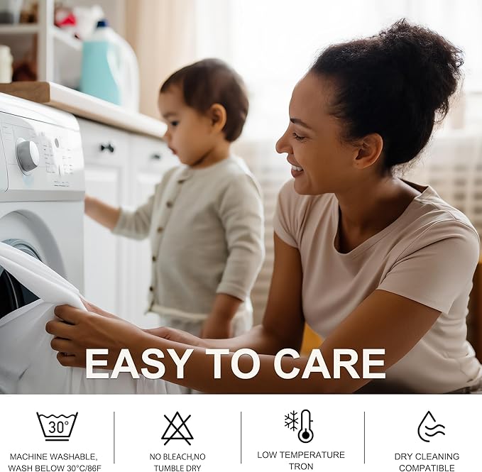 NICETOWN 100% Blackout Window Curtain Panels 102 inch Length for Living Room, Set of 2, Snow White, 55 inches Wide, Thermal Insulated Extra Long Drapes