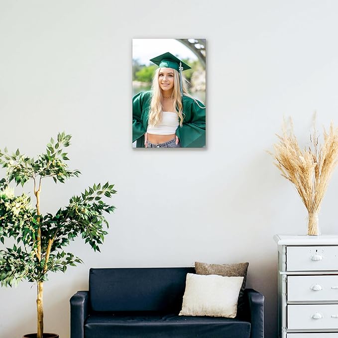 Custom Graduation Canvas Prints with Your Photos,Graduation Decorations, Personalized Graduation Canvas Wall Art Gifts Idea for Daughter, Son, Sibling or Friend (8" X 12")