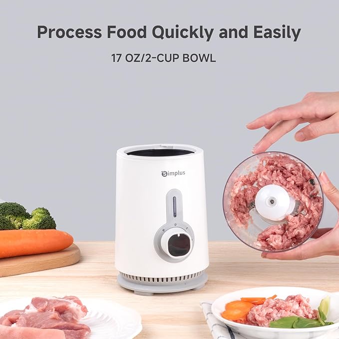 Simplus 3 in 1 Blender and Food Processor Combo for Kitchen, Small Electric Food Chopper, Meat and Vegetable Grinder, 380W High Speed 5 Cup Blenders with 2 Speeds and Pulse for Smoothies and Shakes