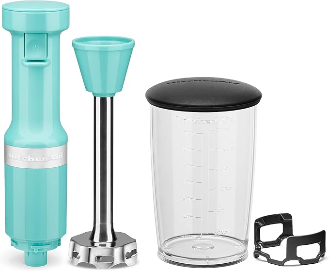 KitchenAid Variable Speed Corded Hand Blender KHBV53, Aqua Sky, 1 Liter
