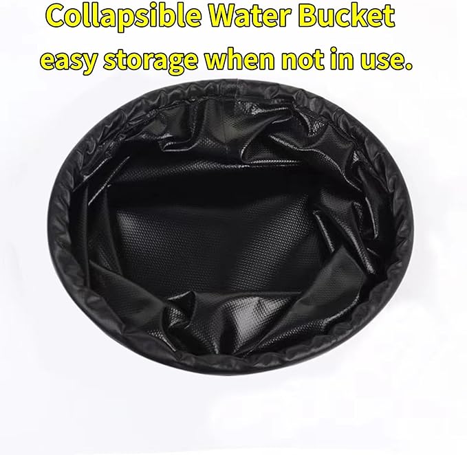 Grill Brush Collapsible Water Bucket for Grill Cleaning, Camping,and Outdoor Activities (Only Water Bucket No Grill Brush)