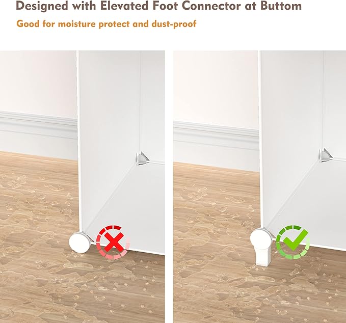 HOMIDEC Closet Organizers and Storage, 9 Cube Storage Organizer, Portable Closet Organizer Cubes Shelves for Clothes, Bedroom, Kids Room, Bathroom, Wardrobe, White