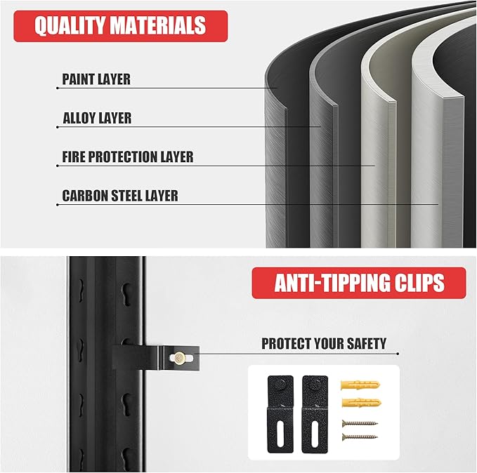 Garage Shelving Unit, Heavy Duty 5 Tier Storage Shelf, Industrial Utility Shelving, Durable Metal Shelf Organizer, Metal Garage Shelving Heavy Duty 18" D x40 W x78 H（2 Pieces）