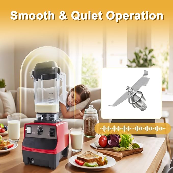Advance Blade Assembly with Enhanced 420 Stainless Steel Blades Compatible with Vitamix Quiet One Series Barboss Blender Station Drink Machine Replace#: 015990 15990