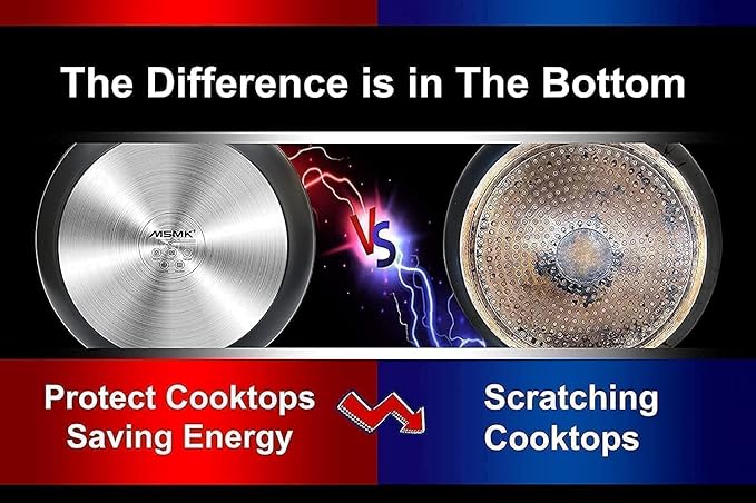 MsMk 3.0 Quart Nonstick Deep Frying with Lid, 9.5 Inch Titanium and Ceramic Nonstick Saute Pan with Lid, Stay Cool Handle, Induction Cookware, Oven & Dishwasher Safe, PFOA PFOS APEO Free