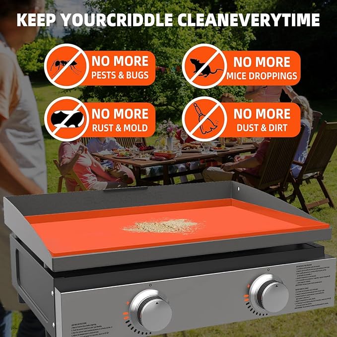 Blackstone Grill Mat 22 inch,Silicone Protective Cover for Blackstone Griddle, Silicone Grill Rubber Mat, Protect Griddle from Rodents, Insects, Debris, and Rust